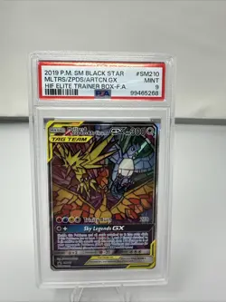 PSA 9 - Moltres & Zapdos & Articuno GX #SM210 - Hidden Fates - Pokemon Card - Image 1