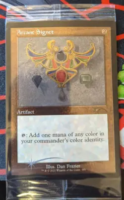 MTG NEW Sealed FOIL Etched Arcane Signet Retro Secret Lair #589 Magic Card - Image 1