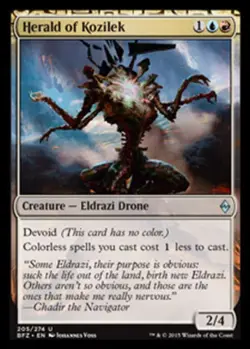 1x Herald of Kozilek - Foil Light Play MTG Magic - Kid Icarus - - Image 1