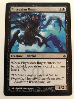 MTG Mirrodin Besieged Phyrexian Rager 51/155 NM - Image 1
