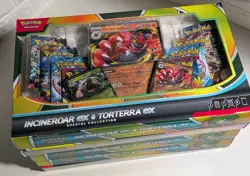 Pokemon TCG Incineroar ex and Torterra ex Special Collection Box - Lot of 5 ???? - Image 1