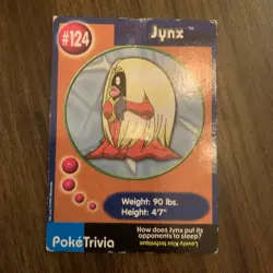 Pokemon Burger King jynx 1999 #124 pokeTrivia Mewtwo strikes back - Image 1