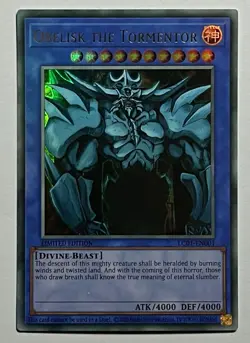 Obelisk The Tormentor LC01-EN001 (NM) Ultra Rare Limited Edition YuGiOh - Image 1