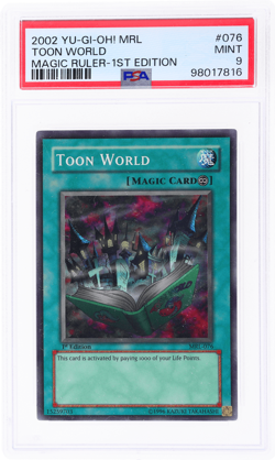 2002 Yu-Gi-Oh! Magic Ruler Toon World 1st Edition #MRL-076 PSA 9 - Image 1