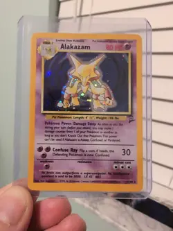 Pokemon Alakazam TCG Card 1/130 Base Set 2 Holo Unlimited Rare - Image 2