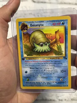 Omanyte 52/62 Fossil Set 1st Edition Pokemon TCG 1999 WoTC Vintage Vtg LP Card - Image 1
