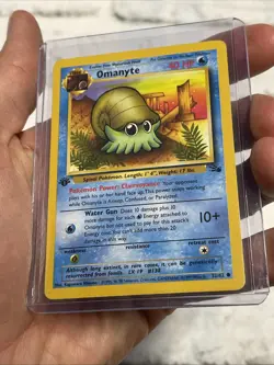 Omanyte 52/62 Fossil Set 1st Edition Pokemon TCG 1999 WoTC Vintage Vtg LP Card - Image 2