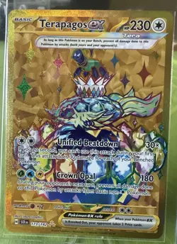 Pokemon Card TCG - Terapagos ex 173/142 Hyper Rare Stellar Crown Near Mint - Image 1