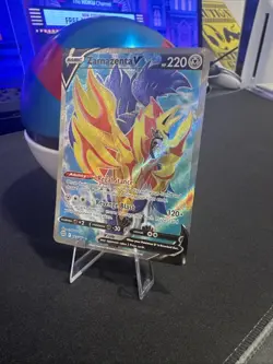 Pokemon TCG Zamazenta v Holo Full Art Rare Card 163/172 Brilliant Stars - Image 2
