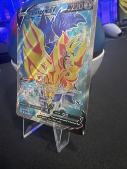 Pokemon TCG Zamazenta v Holo Full Art Rare Card 163/172 Brilliant Stars - Image 3