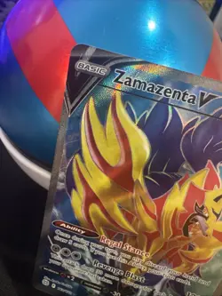 Pokemon TCG Zamazenta v Holo Full Art Rare Card 163/172 Brilliant Stars - Image 4