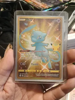 Pokemon TCG Mew 025/025 25th Celebrations Card Shiny Gold Mew MINT - Image 1
