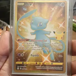 Pokemon TCG Mew 025/025 25th Celebrations Card Shiny Gold Mew MINT - Image 2