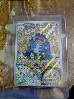 Pokemon TCG SV Black Bolt English Seismitoad #105/086 Illustration Rare Card - Image 1