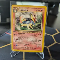 Pokemon TCG Quilava 47/111 Uncommon Card Neo Genesis 1st Ed LP - Image 1