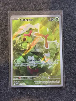 Caterpie 172/165 - Holo Illustration Rare - Scarlet & Violet 151 - Pokemon TCG - Image 1