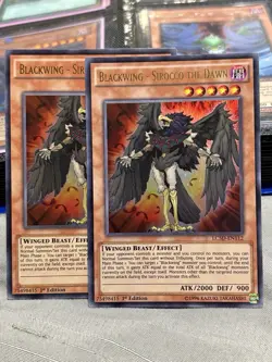 Yu-Gi-Oh! 2x Blackwing - Sirocco the Dawn LC5D-EN112 Ultra Rare 1st Edition - Image 1