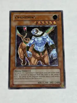 YUGIOH! EURO PRINT Criosphinx TLM-EN013 Ultimate Rare 1st Edition LP - Image 1