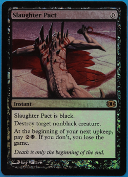 Slaughter Pact FOIL Future Sight NM Black Rare MAGIC CARD (ID# 496011) ABUGames - Image 1