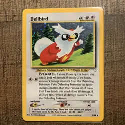 Pokemon TCG Delibird Neo Revelation Holo Card 5/64 Unlimited Rare Free Shipping! - Image 1