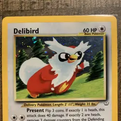 Pokemon TCG Delibird Neo Revelation Holo Card 5/64 Unlimited Rare Free Shipping! - Image 5