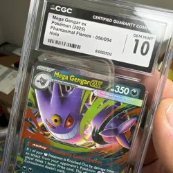 Mega Gengar ex 056/094 - Phantasmal Flames Pokemon Card - CGC 10 Gem Mint - Image 3