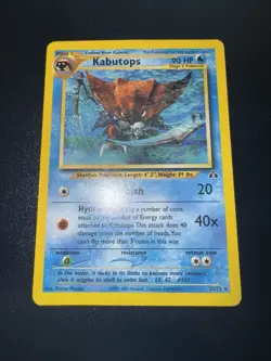 Pokemon TCG Neo Discovery Kabutops Card 25/75 Non Holo NM/LP Condition - Image 1