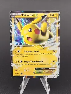 Pikachu EX Pokemon Card Holo Ultra Rare XY174 Black Star Promo U - Image 1