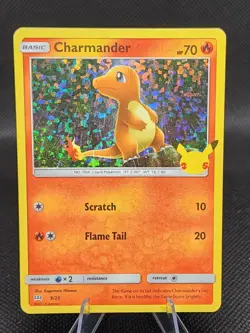 Pokemon 2021 McDonald's Charmander Holo Card TCG 9/25 Promo - Image 1