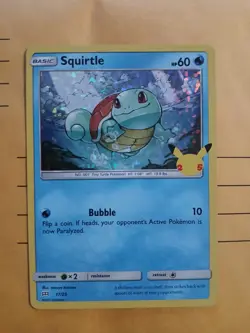 Squirtle McDonalds Pokemon Promo Card 2021 25th Anniversary Hologram Holo 17/25 - Image 1