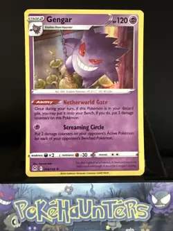 Pokemon Card Gengar 066/196 Sword & Shield Lost Origin Holo Rare NM - Image 1