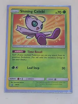Shining Celebi SM79 Black Star Promo - Holo Pokemon Card - Image 2