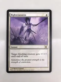 Righteousness MTG Magic the Gathering Card NM Near Mint Tenth 10th Edition - Image 1