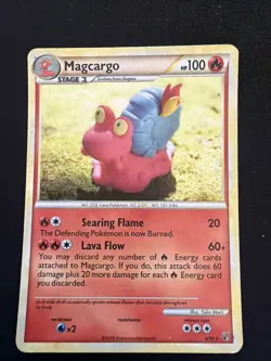 Pokemon TCG Card HeartGold SoulSilver Undaunted 6/90 Magcargo Holo - Image 1