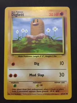 Diglett 47/102 Base Set Pokemon Card - Image 1