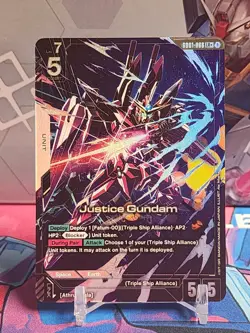 Justice Gundam (LR+) GD01-066 - Newtype Rising - Gundam TCG Card Game *English - Image 1