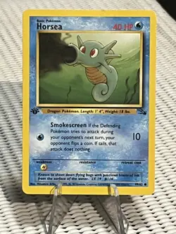 1999 Pokemon Horsea 49/62 Fossil 1st Ed - Image 1