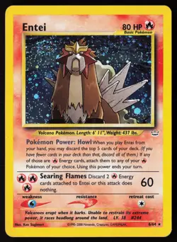 2000 Pokemon Neo Revelation Unlimited Entei Holo Rare #6 /64 MP/LP - Image 1