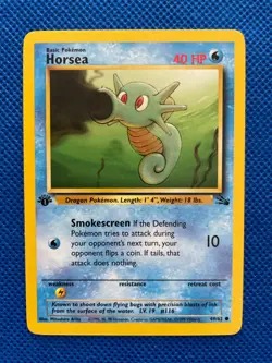 1999 Pokemon TCG 1st Edition Horsea Non-Holo Fossil Unlimited Rare #49/62 - Image 3