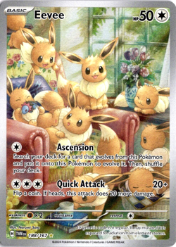 Eevee 188/167 Pokemon Twilight Masquerade Illustration Rare NM - Image 1