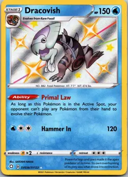 Dracovish SV036/SV122 Pokemon TCG Shining Fates: Shiny Vault Shiny Holo Rare NM - Image 1