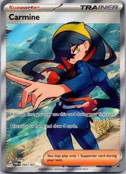 Carmine - 204/167 Pokemon TCG SV06: Twilight Masquerade Ultra Rare NM - Image 1