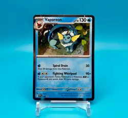 Vaporeon #168 Near Mint Rare Black Star Pokemon Scarlet Violet Cosmos Holo TCG - Image 2