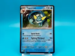 Vaporeon #168 Near Mint Rare Black Star Pokemon Scarlet Violet Cosmos Holo TCG - Image 3