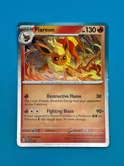 Flareon #167 Rare Near Mint Pokemon Scarlet Violet Cosmos Holo Black Star TCG - Image 1