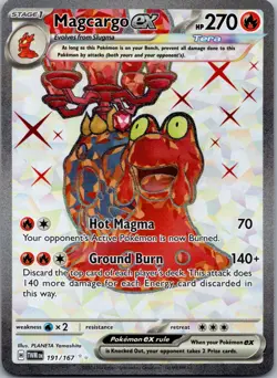 Magcargo ex - 191/167 Pokemon TCG SV06: Twilight Masquerade Ultra Rare NM - Image 1