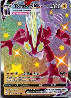 Toxtricity VMAX SV113/SV122 Pokemon TCG Shining Fates: Shiny Vault Holo Rare NM - Image 1