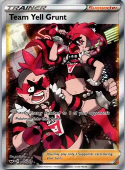 Team Yell Grunt (Full Art) 202/202 Pokemon TCG SWSH01: Sword & Shield Base Set U - Image 1