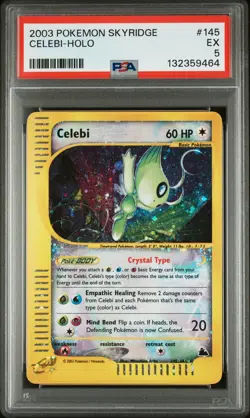 2003 POKEMON SKYRIDGE #145 CELEBI-HOLO PSA 5 - Image 1