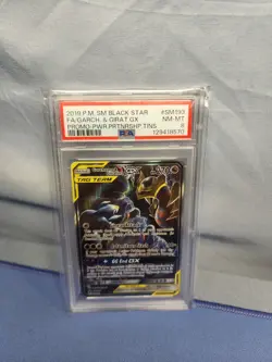 2019 POKEMON SM BLACK STAR PROMO #SM193 FULL ART/GARCHOMP & GIRATINA GX PSA 8 - Image 1